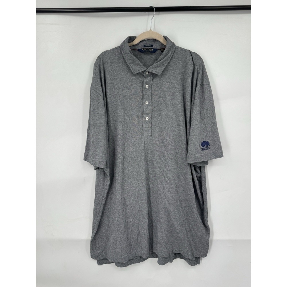Polo Golf Ralph Lauren Stretch Lisle Grey Polo Shirt Men XXL Athletic Athleisure